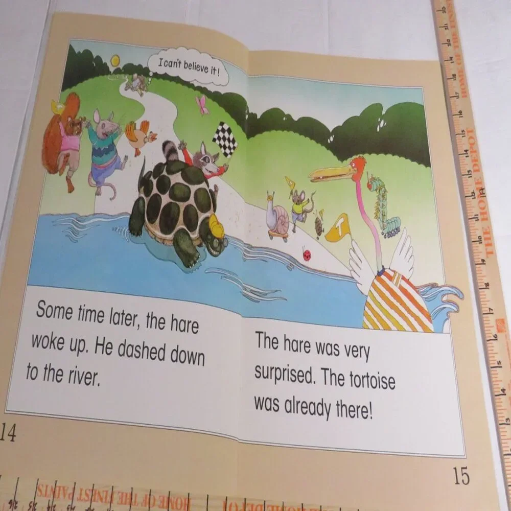 The Hare and the Tortoise (almost 2 feet tall) with (4) student story books